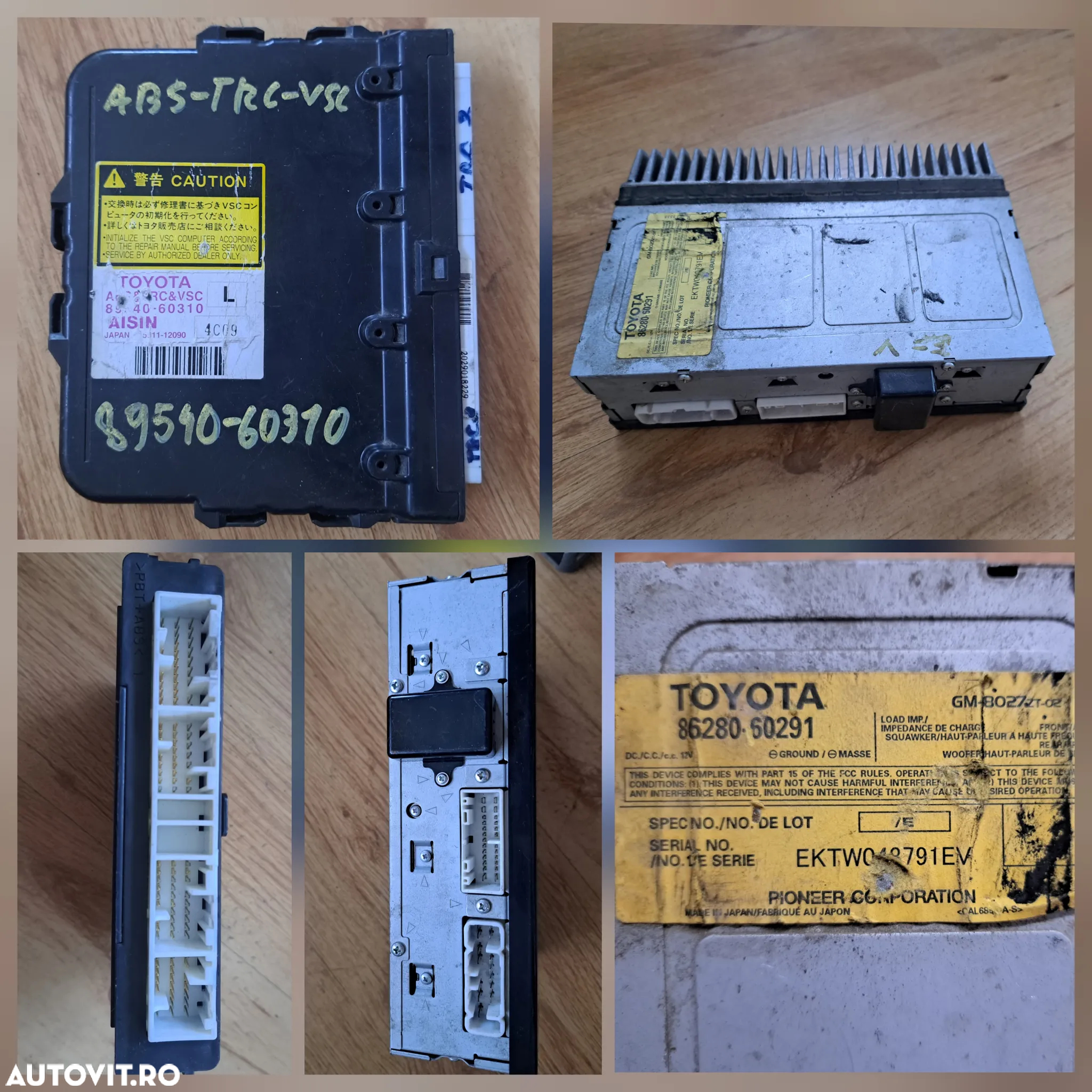 ECU calculator motor modul ABS amplificator audio modul ecu confort Calculator modul gateway calculator clima  modul injectoare Ecu unitate cutie transfer toyota land cruiser avensis corollla rav 4 - 3