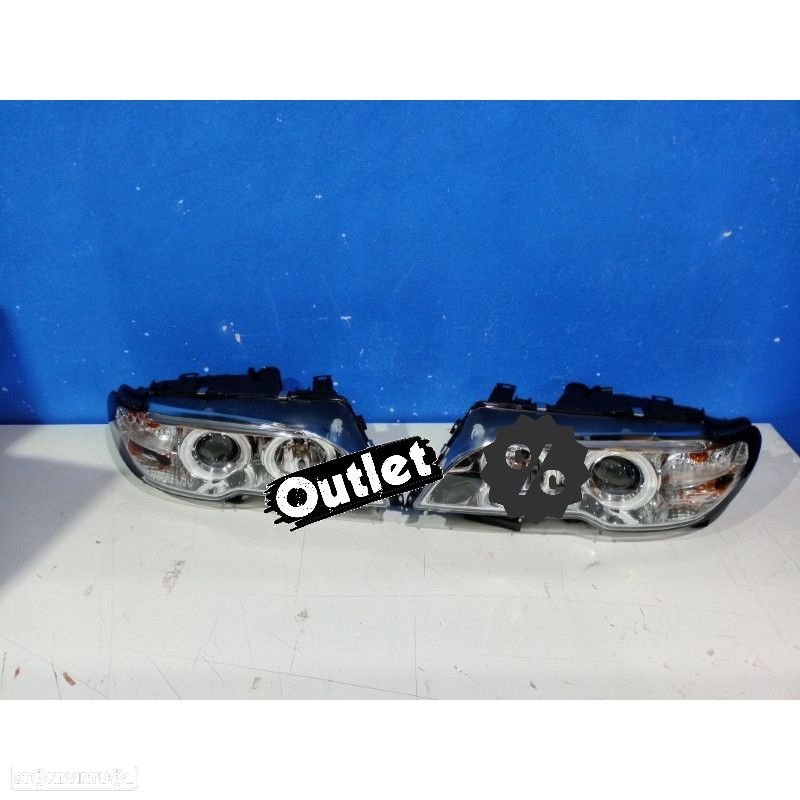 R008062C2 FARÓIS XENON BMW SÉRIE 3 E46 2 PORTAS 03-06 OLHOS DE ANJO CCFL FUNDO C - 4