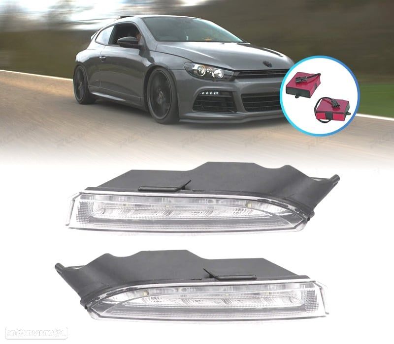 KIT DE LUZ DIURNA + PISCA LED VOLKSWAGEN VW SCIROCCO 08-15 - 1