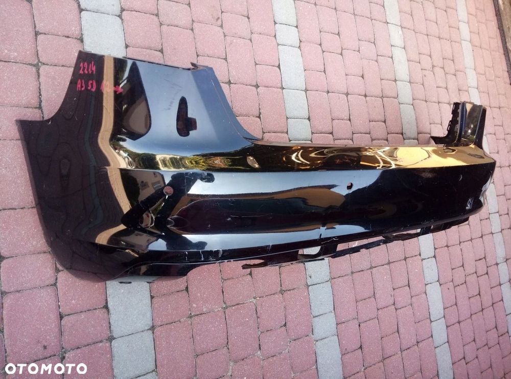 Zderzak tył tylni AUDI A3 5D 12-16 czarny z 4 PDC lub biały bez PDC - 2