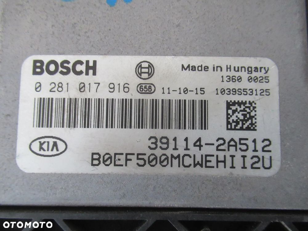 KOMPUTER STEROWNIK SILNIKA KIA CEED I 1.6 CRDI 39114-2A512 - 4