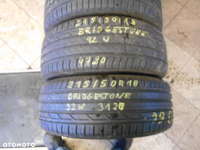 Opony 215/50r18 bridgestone turanza t001 2x7mm 2x6mm lato komplet - 2