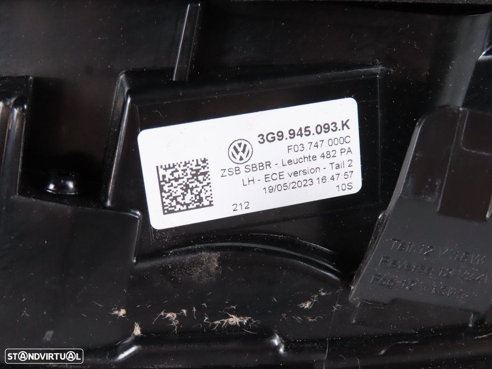 Farolim da mala LED Esquerdo Usado / Original VW PASSAT Variant (3G5/CB5) 3G9945... - 4
