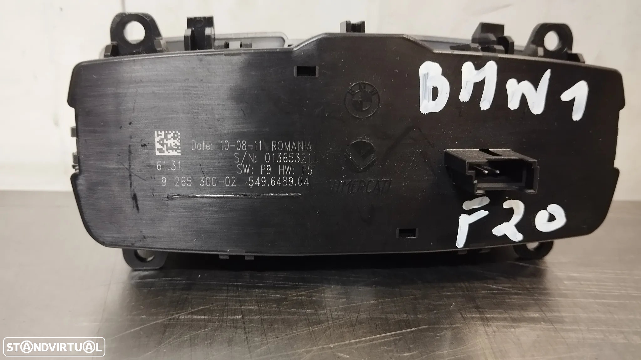 COMUTADOR / INTERRUPTOR DAS LUZES BMW SERIE 1 / 3 F20 F21 F30 F31 REF. 9265300-02 - 2