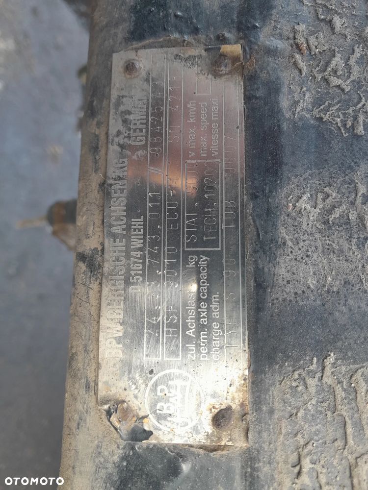 Oś naczepy BPW HSF 9010 Eco-11 !! Koła 22,5 Z RESORAMI !! - 2