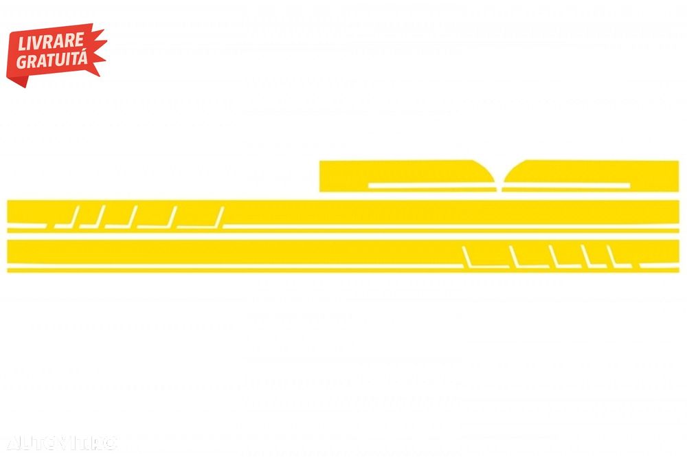 Set Stickere Capota Plafon Portbagaj si Laterale Galben Mat Mercedes CLA W117 C117- livrare gratuita - 6