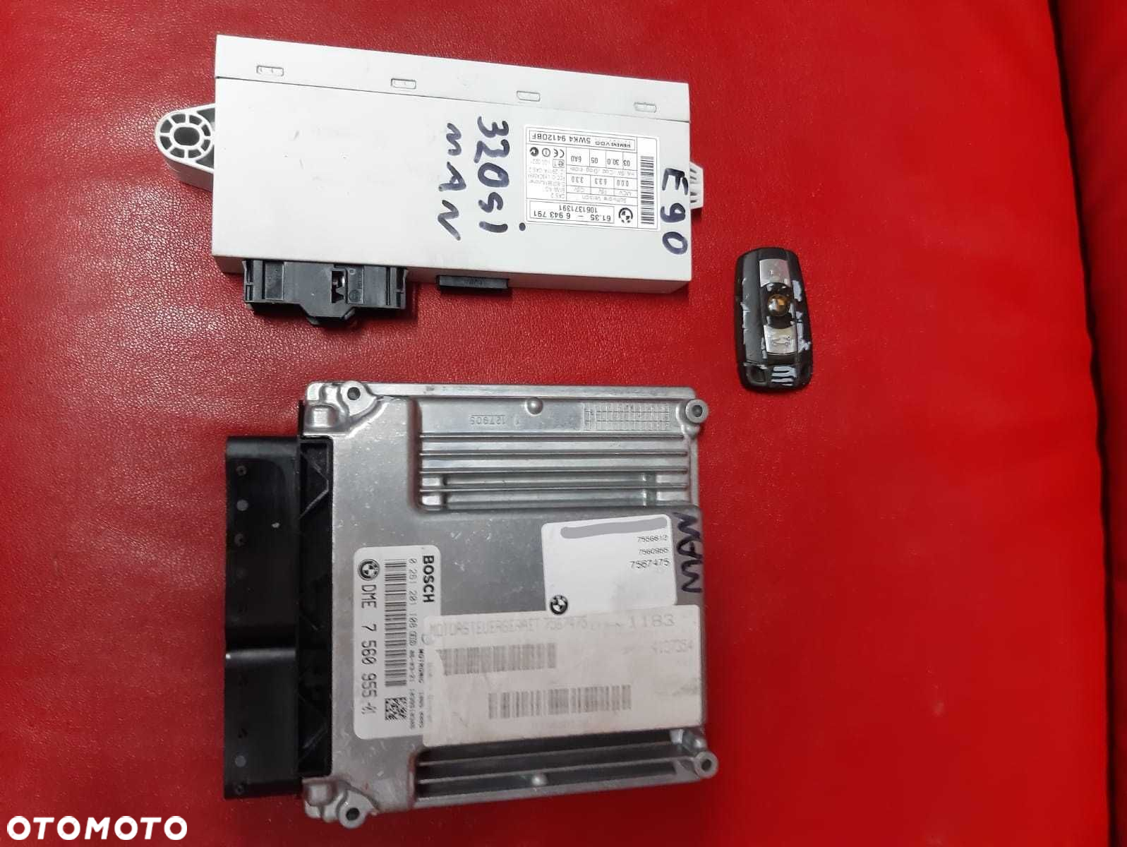 Komputer sterownik silnika DME CAS polot kluczyk BMW E90 320SI 170KM - 3