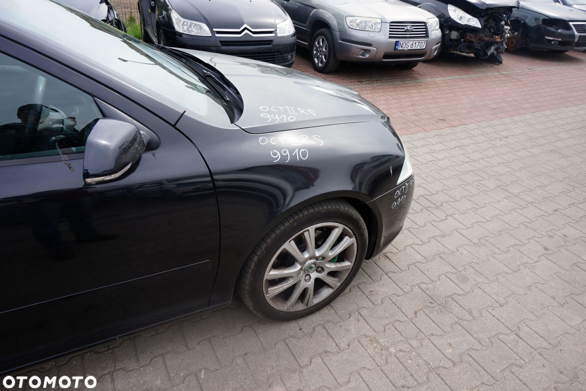 MASKA ZDERZAK BŁOTNIKI LAMPY OCTAVIA II RS 1Z3 9910  SKODA 2004-2008 CZARNY PRZÓD KOMPLETNY - 15