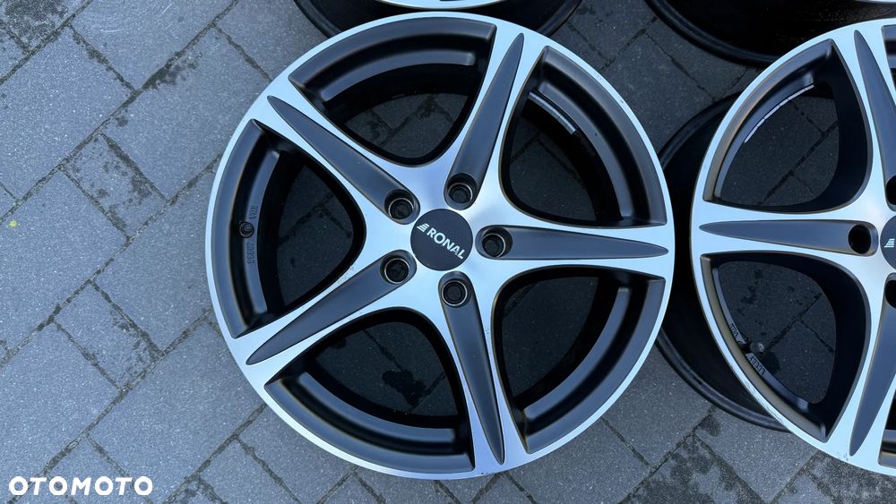Alufelgi r17 5x112 koła aluminiowe ET35 8J Mercedes Audi Seat VW Skoda felgi Ronal r56 KBA48936 - 3