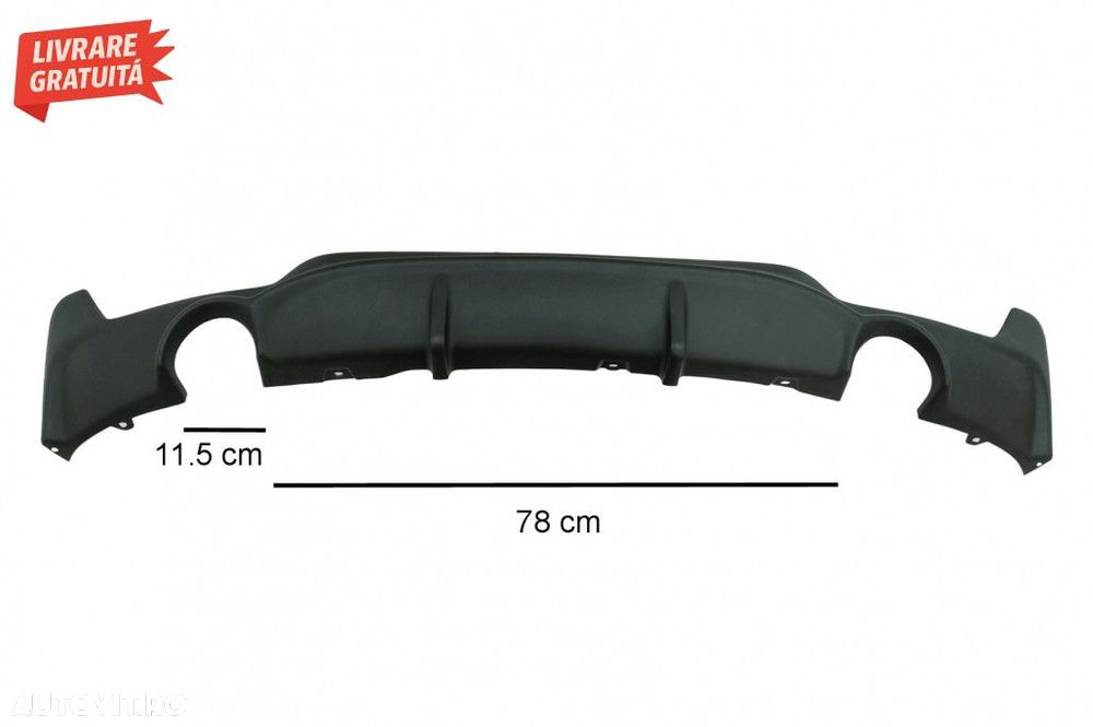 Difuzor Bara Spate Cu Evacuare Dubla BMW Seria 4 F32 F33 F36 M Perform - 7