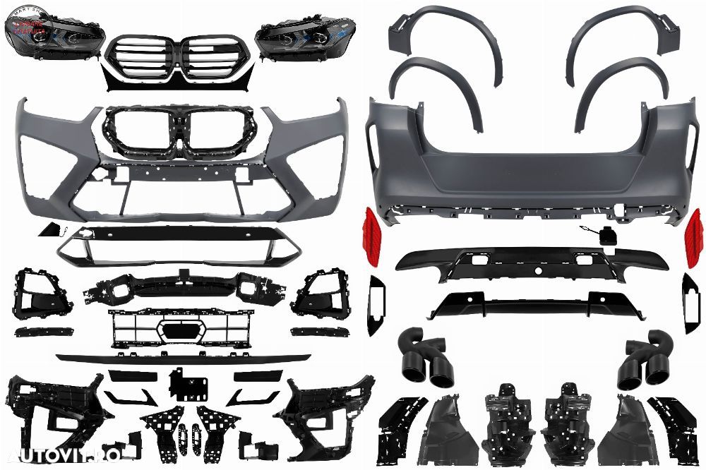 Pachet Exterior Complet BMW X6 G06 (2019-) Conversie la LCI 2024 X6M Design- livrare gratuita - 14