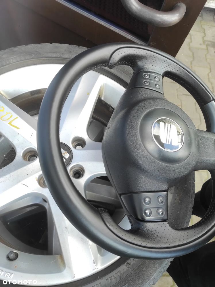 KIEROWNICA SKÓRZANA MULTIFUNKCJA PIKOWANA FR CUPRA MSDESIGN SEAT LEON 2 ALTEA ALTEA XL TOLEDO 3 WYSYŁKA !!!! - 11
