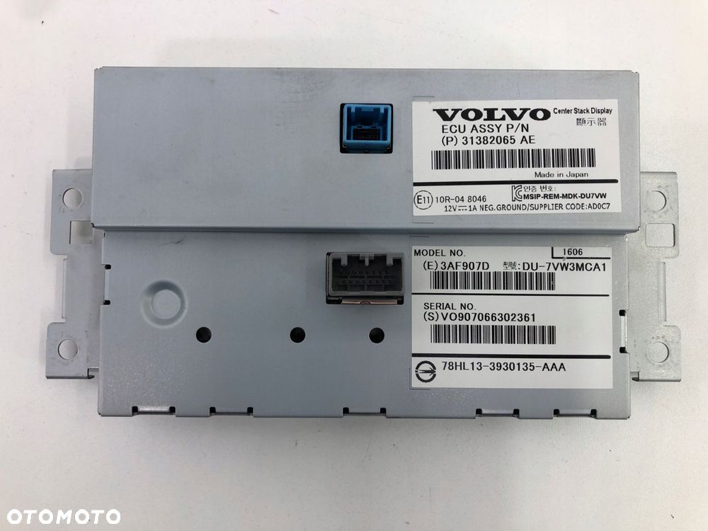 VOLVO XC60 LIFT EKRAN MONITOR WYŚWIETLACZ NAWIGACJI 31382065 - 3
