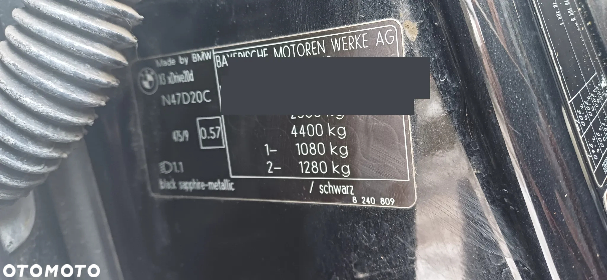 BMW F25 X3 475 black sapphire MASKA ZDERZAK BŁOTNIK WZMOCNIENIE - 8