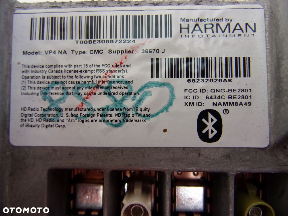 CHRYSLER PACIFICA 16- RADIO BT 68232026AK - 5