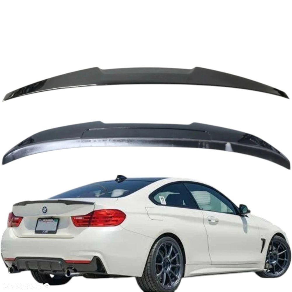 BMW F32 F36 SPOILER LOTKA M4 LOOK CZARNY POŁYSK SPOJLER KLAPY DOKŁADKA - 1