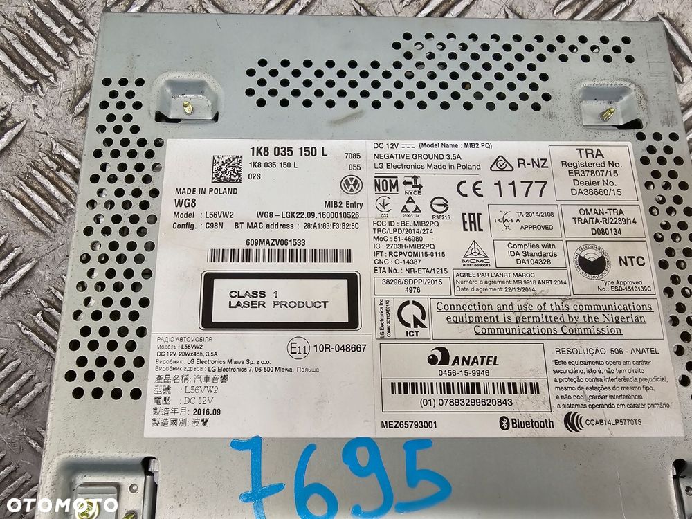 vw transporter t6 radio nawigacja 1k8035150l - 3