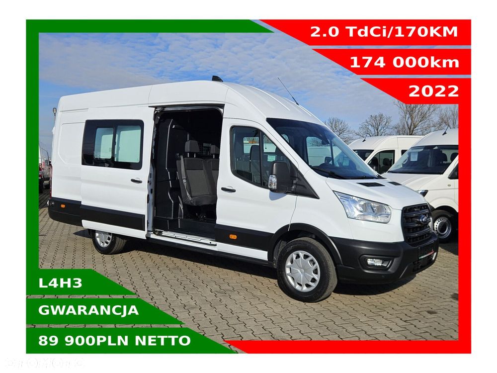 Ford transit L4H3 *89900zł NETTO* Brygadówka 6 osób 2.0TdCi/170KM - 1