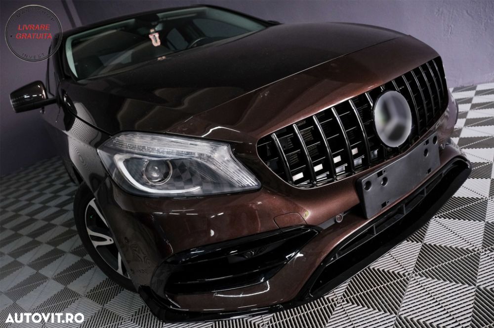 Bara Fata cu Stickere Laterale Negru Mat Mercedes A-Class W176 (2012-2018) A45 Des- livrare gratuita - 17