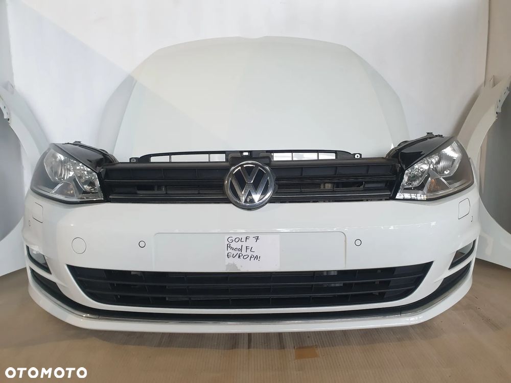 VW GOLF VII 7 GRILL ATRAPA PAS CHŁODNIC PRZEDNI CHŁODNICE WENTYLATOR WZMOCNIENIE CZOŁOWE  CHŁODNICE 2 0 TDI LAMPY PRZÓD LAMPA PRZEDNIE PRZEDNIA LEWA PRAWA LC9A BIAŁY PRZED LIFTOWY PRZED FL IDEALNY! POTESTOWY MINIMALNY PRZEBIEG! - 3