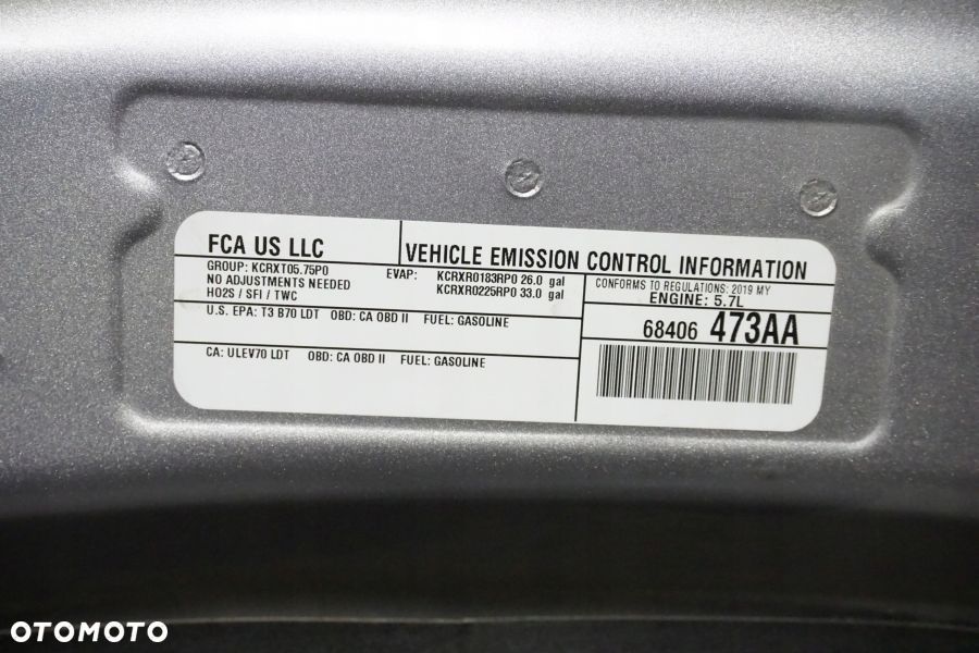 DODGE RAM 1500 REBEL 2019 2021 2023 - Maska Przód Pokrywa Silnika - 4