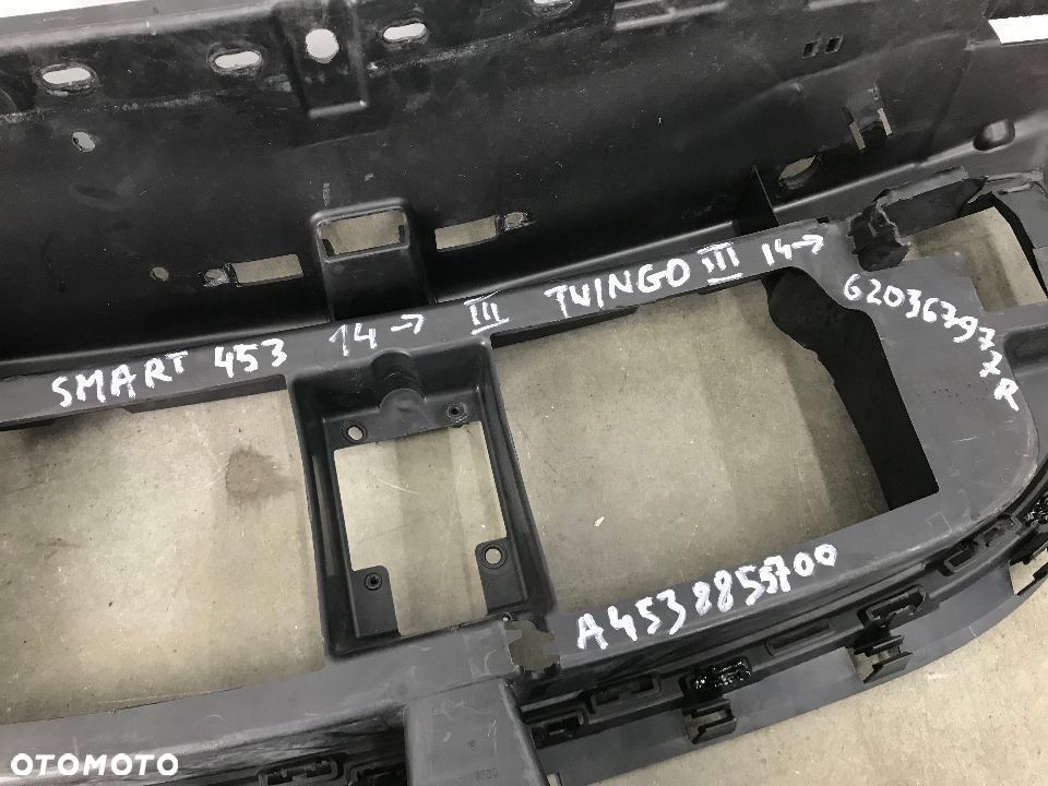 Atrapa Smart ForTwo 2 II w453 14-19r. grill kratka chłodnicy stelaż wzmocnienie pas przedni a4538855700 - 16