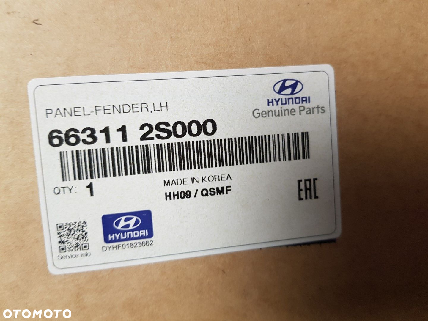 ORYGINALNY FABRYCZNIE NOWY LEWY PRZEDNI BŁOTNIK HYUNDAI IX35 LEWA PRZÓD 66311-2S000 - 7