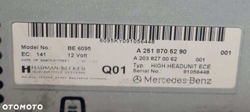 radio nawigacja mercedes w251 w164 08r a2518705290 - 4