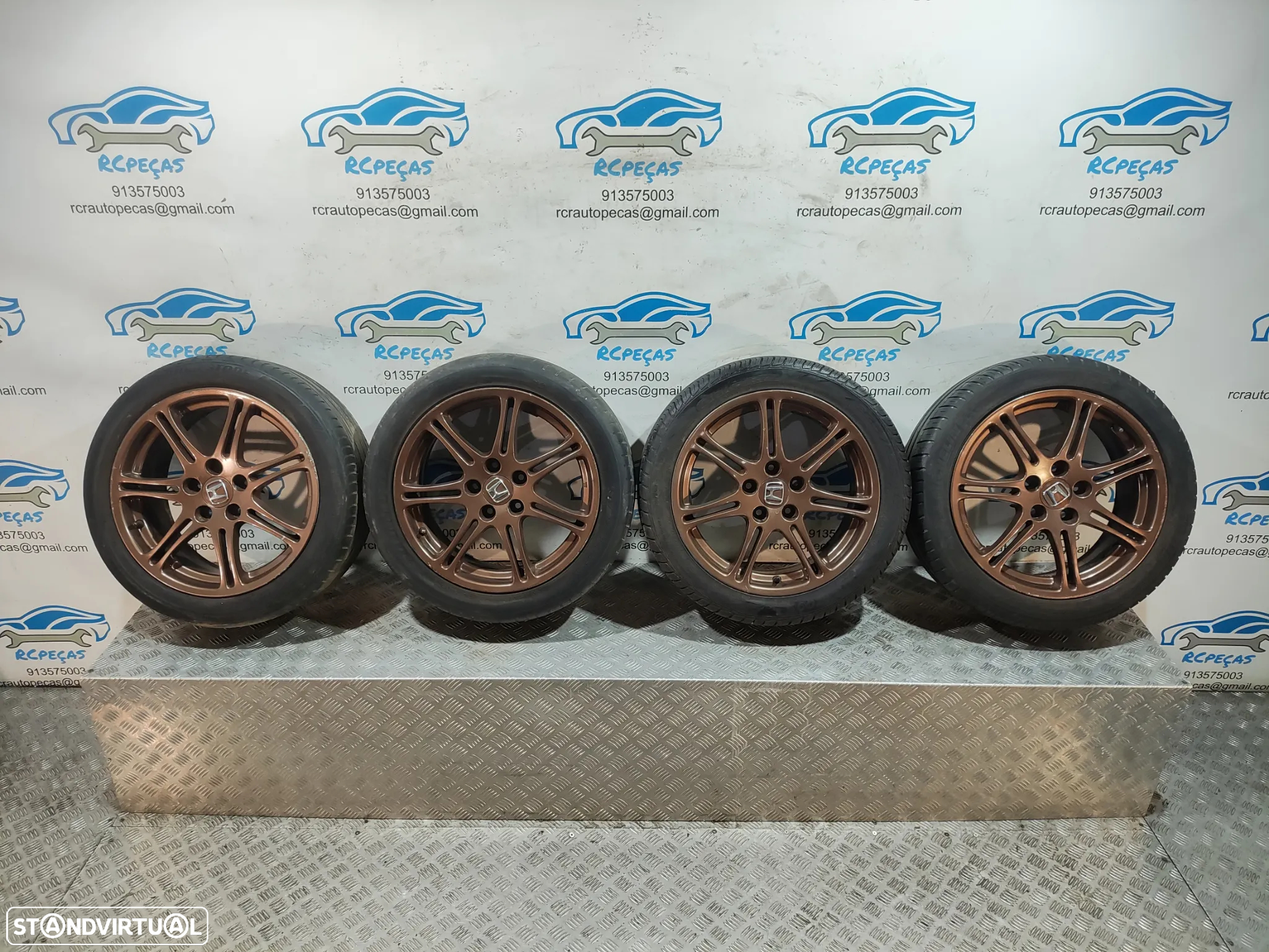 Conjunto Jantes 17 Originais Honda Civic 7 VII EP3 Type R 7J ET45 5x114,3 - 11