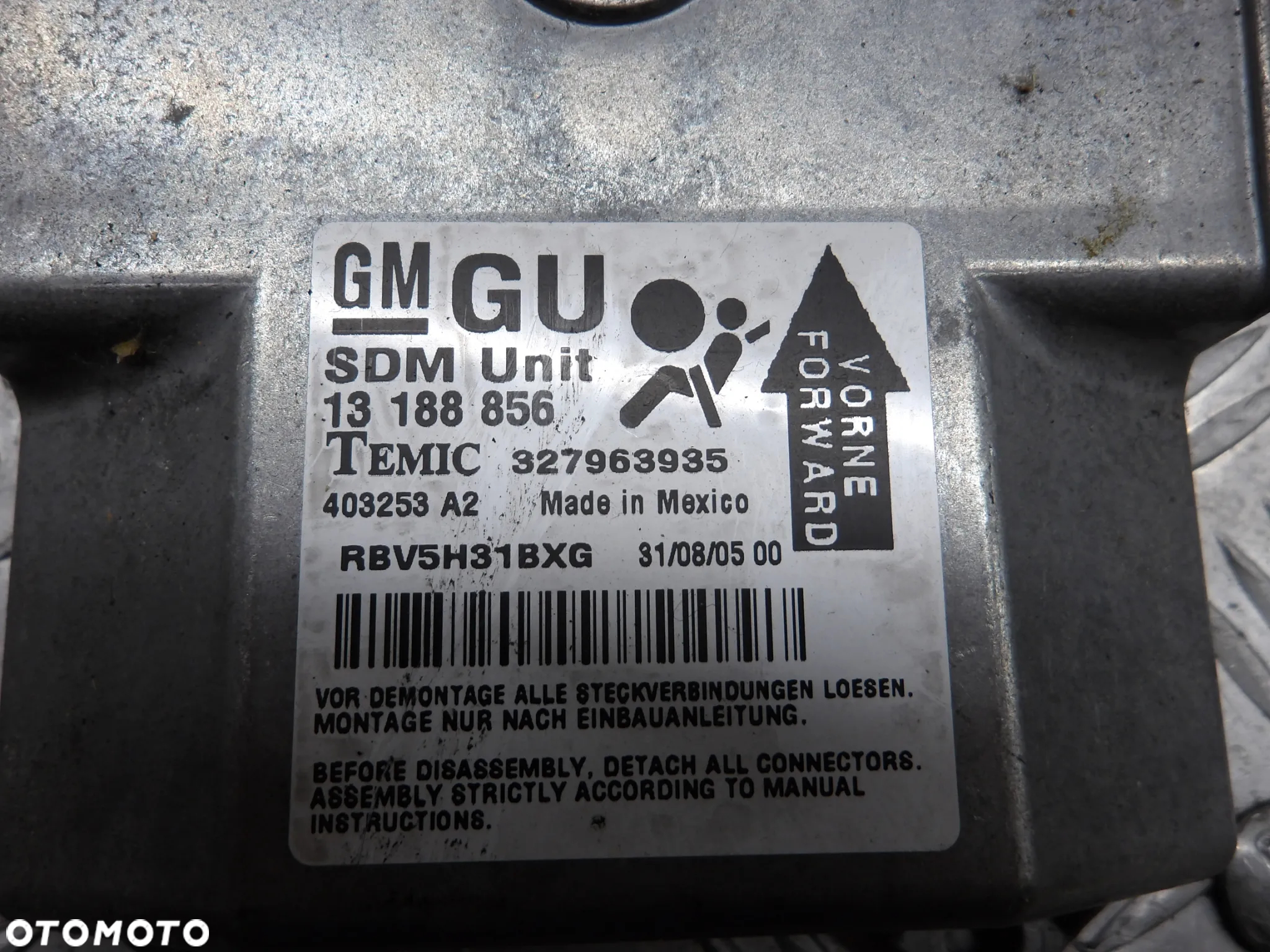 OPEL ZAFIRA B 1.6B MODUŁ SENSOR AIRBAG 13188856 - 3