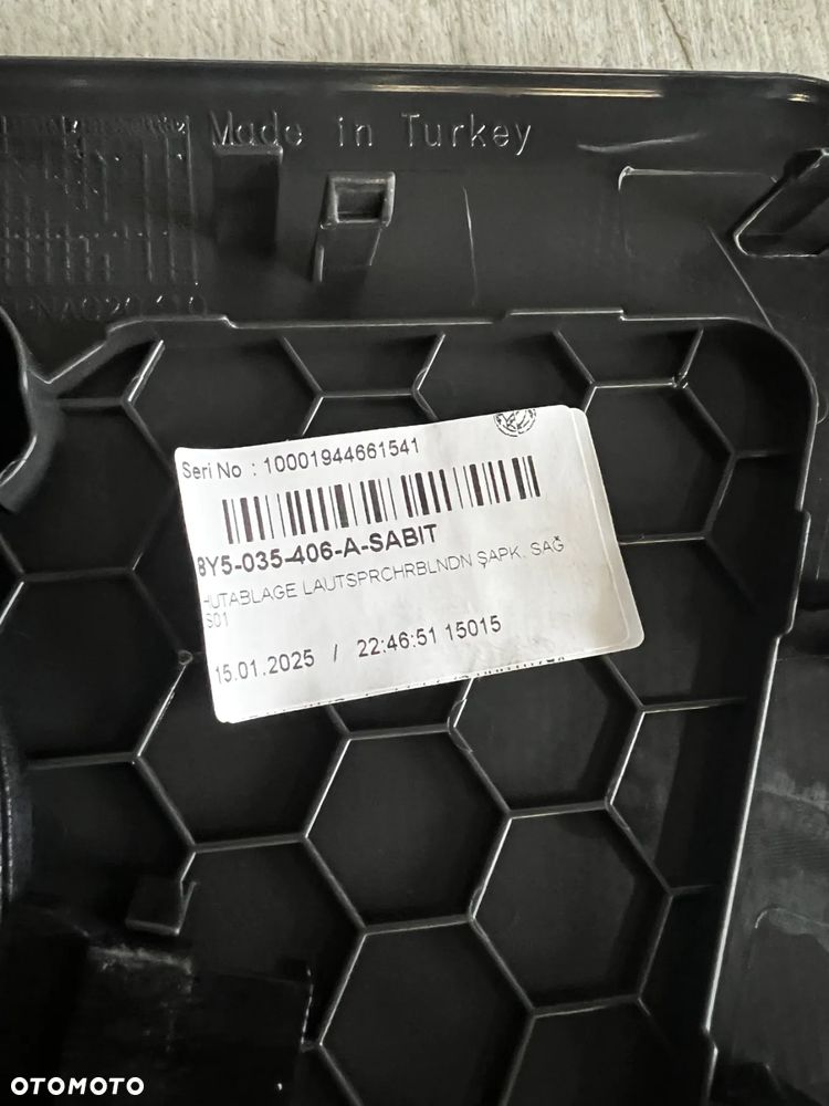 8Y5863411B 83A035709 8Y5035405A 8Y5035406A AUDI A3 8Y SEDAN PÓŁKA BAGAŻNIKA TYŁ TYLNA BLENDA GŁOŚNIK ORYGINAŁ JAK NOWA 2025R - 10