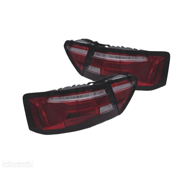 FAROLINS AUDI A5 11-16 LED VERMELHO FUMADOS - 2