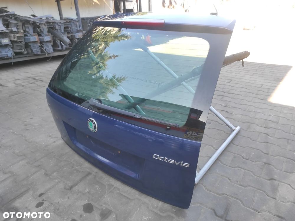 KLAPA BAGAŻNIKA TYLNA TYŁ SZYBA SKODA OCTAVIA 2 KOMBI 1Z9 LF5A NIEBIESKA KOMPLETNA WYSYŁKA !!!! - 3