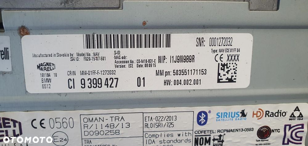 Wyświetlacz ekran monitor radio radioodtwarzacz navi nawigacja BMW 2 F45 9317941 - 10