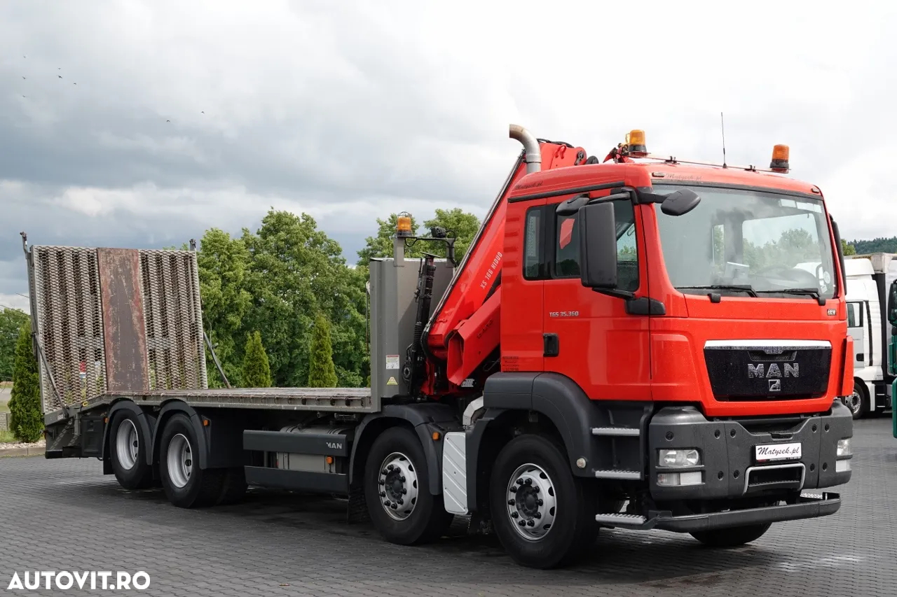 MAN TGS 35.360 / 8x2-4 / REMORCARE + HDS HIAB 166 E-2 / AXIE LIFTATOR / 4 AXI / GAMA HIDRAULICA / TROLIU / ASISTENTA RUTIERA / EURO 5 EEV - 10