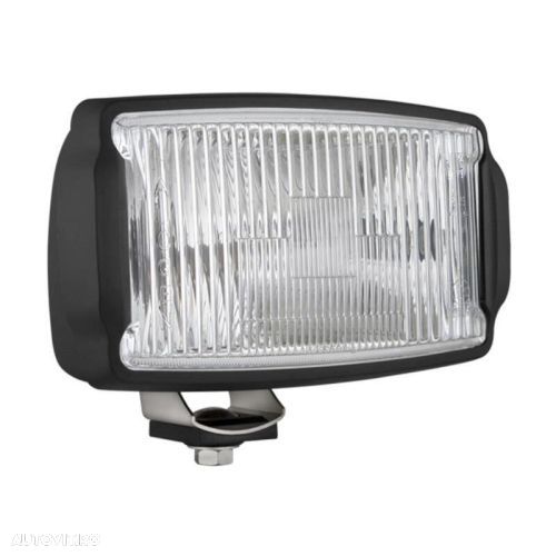Proiector auto Wesem 12/24V rectangular bec H3 partea stanga/dreapta 220x123x120 mm sticla alba carcasa neagra, cu lumina de ceata, 1 buc - 1