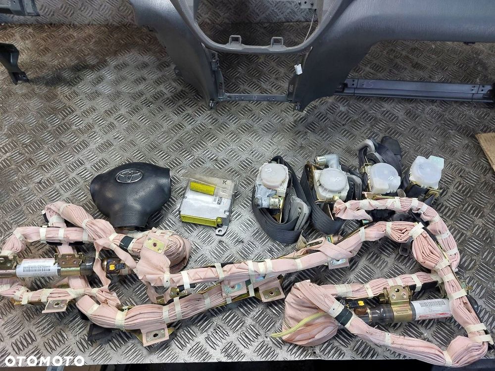 ZESTAW AIRBAG KOKPIT DESKA MODUŁ PODUSZKI PASY KURTYNY TOYOTA RAV4 II - 2