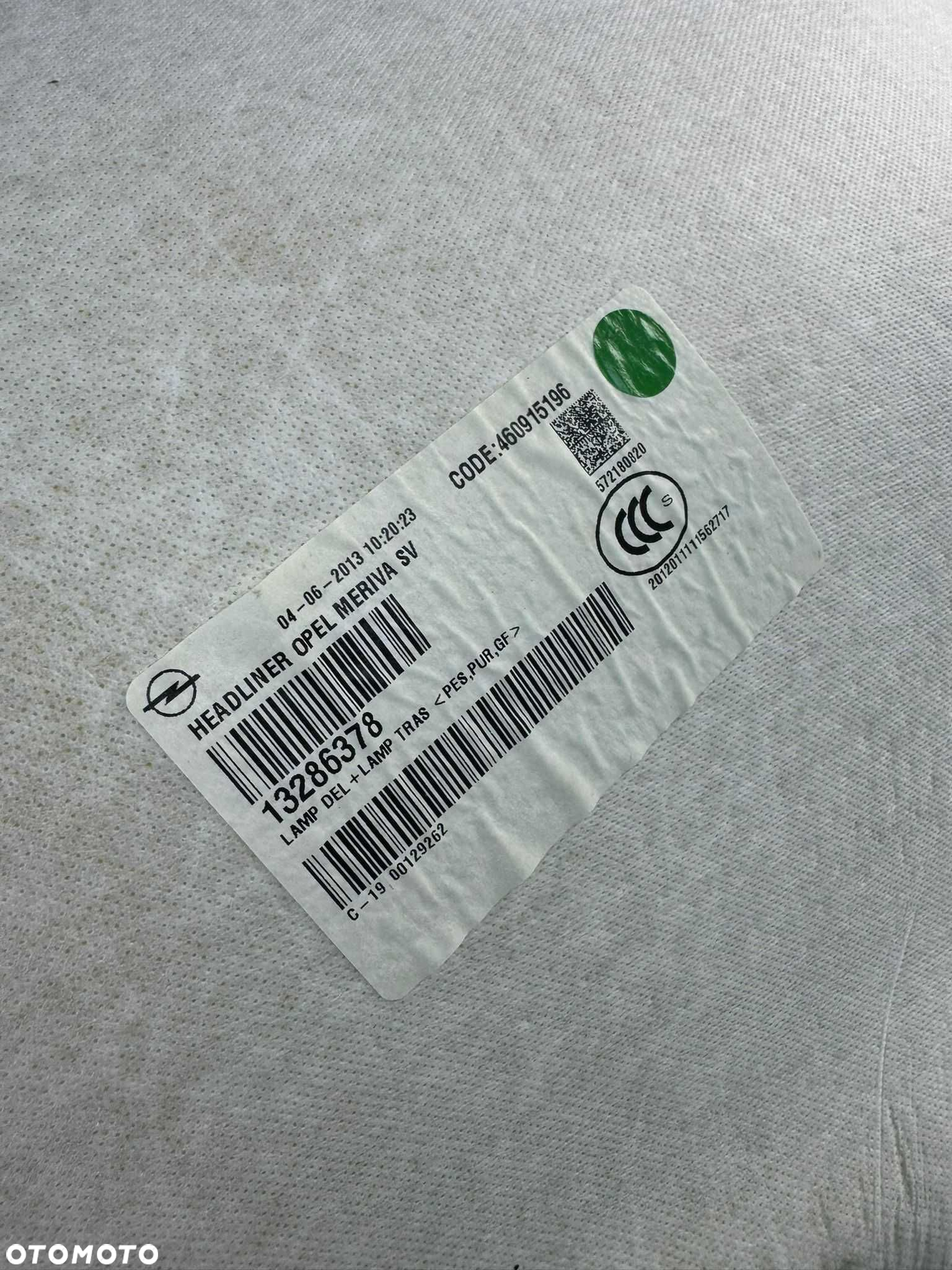 Podsufitka Opel Meriva B mała lampka - 5