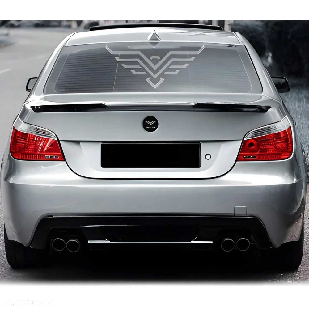 Spoiler Lotka BMW E60 Dokładka Tylna Klapy Bagażnika Czarny Połysk - 5