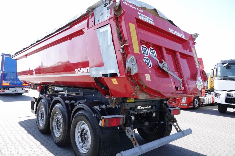 Schmitz Cargobull WYWROTKA / 26 m3 / STALOWA / HYDROKLAPA / OŚ PODNOSZONA / AUTOMATYCZNIE ZSUWANA PLNADEKA / SPROWADZONA - 13