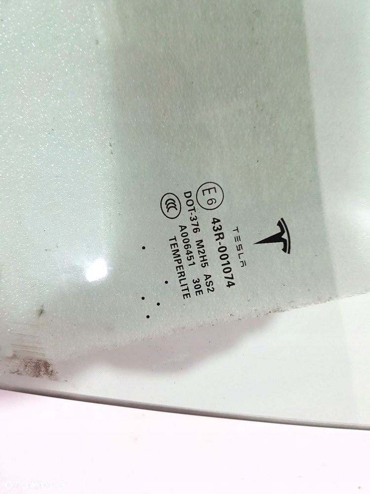TESLA S SZYBA DRZWI PRZÓD PRZEDNICH LEWYCH LEWA ORYGINAŁ - 2