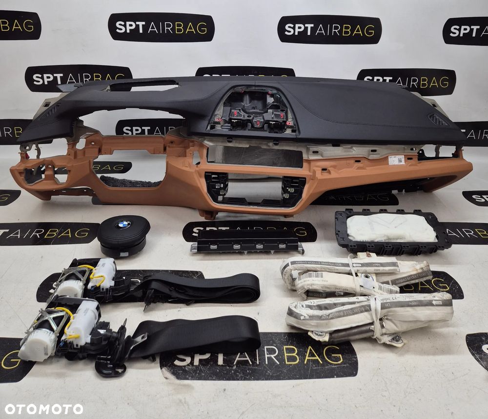 G32 SERIA 6 KOKPIT DESKA KONSOLA PULPIT PODUSZKA AIRBAG AIR BAG PASY KIT SET - 1