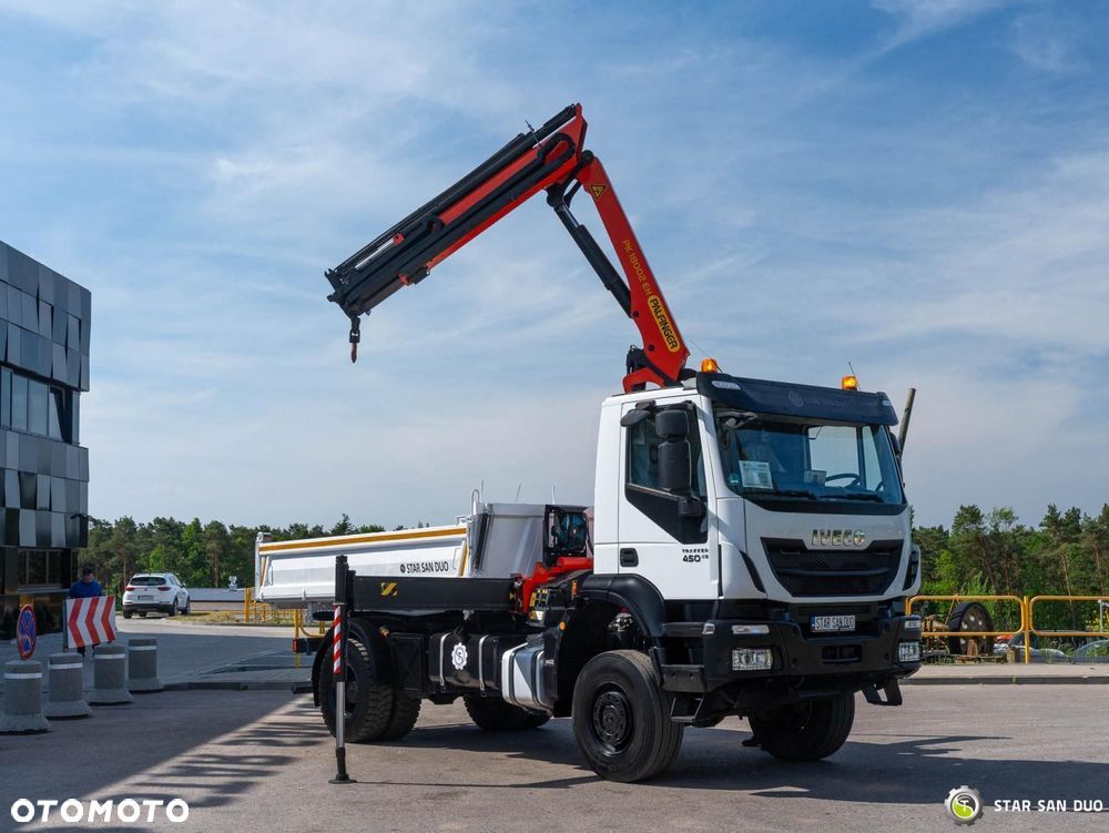 Iveco TRAKKER 450 4x4 Palfinger PK 18002 EH HDS Żuraw Wywrotka Rotator - 8
