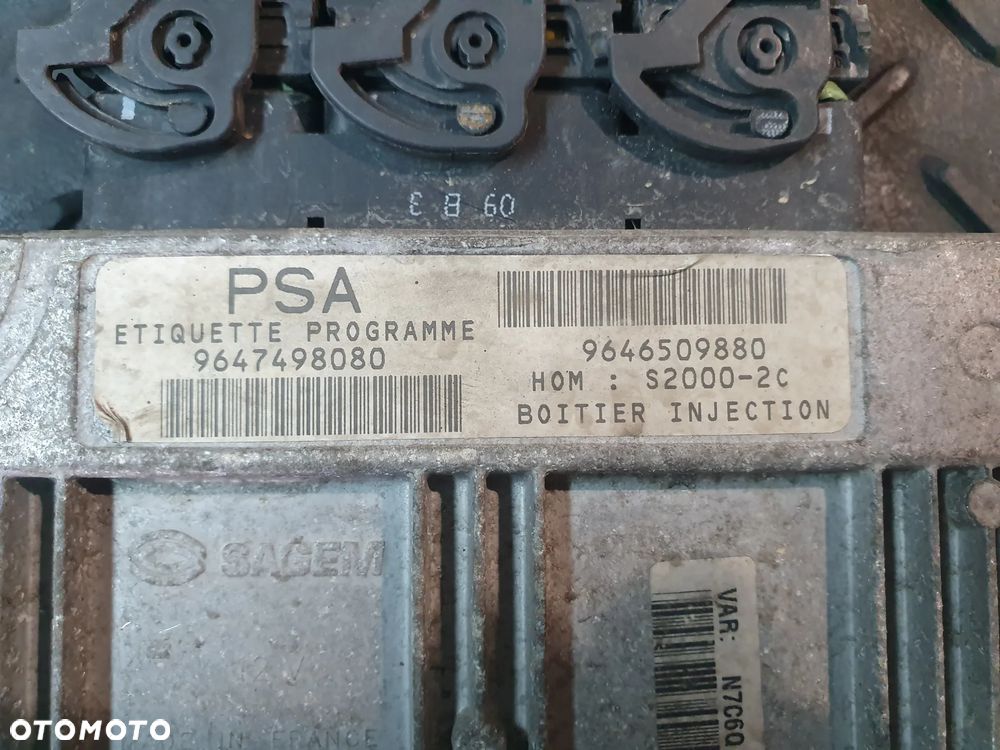 Citroen Xsara 1.4 STEROWNIK KOMPUTER SILNIKA ECU 9647498080 9646509880 - 3