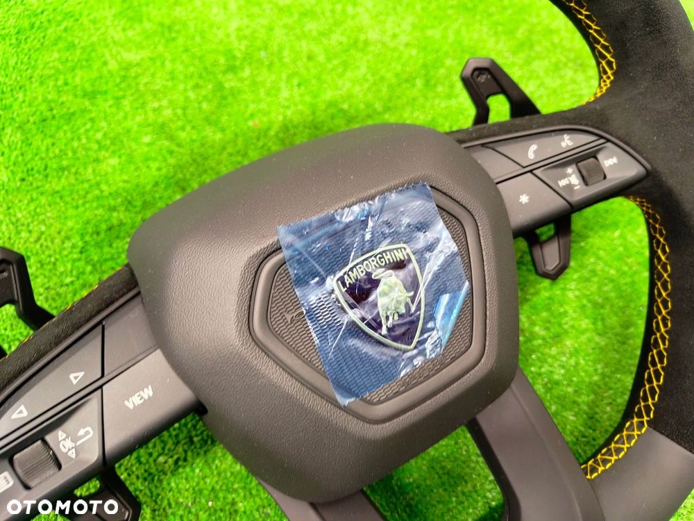 LAMBORGHINI URUS KIEROWNICA ŁOPATKI ALCANTARA ŻÓŁTA NIĆ - 3