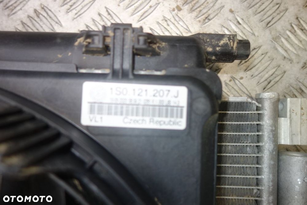 CHŁODNICA WODY WENTYLATOR VOLKSWAGEN UP SEAT MII SKODA CITYGO 1.0 MPI - 3