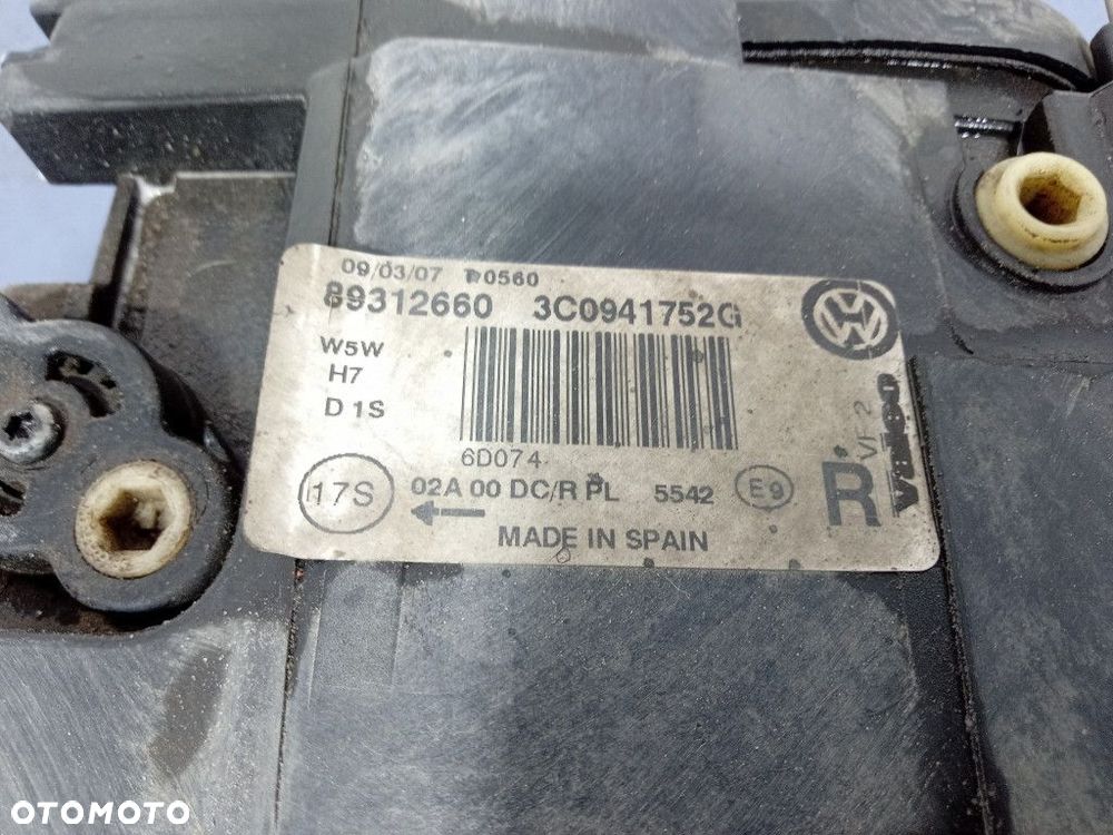 VW PASSAT B6 REFLEKTOR PRAWY XENON EU 3C0941752G - 8