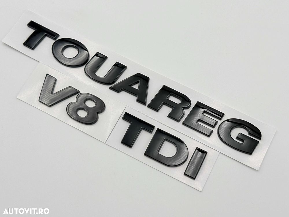Set Embleme Compatibile VW Touareg V8 Tdi negru - 2