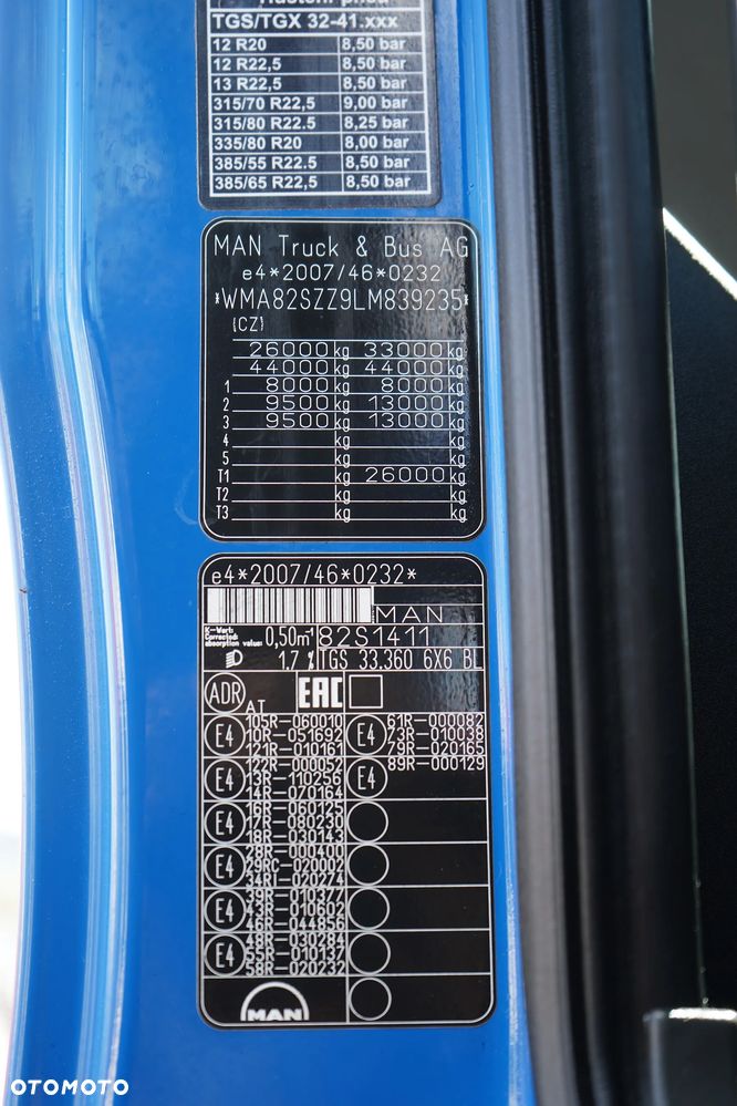 MAN TGS / 33.360  / 6 X 6  / E 6 / HAKOWIEC / MANUAL - 11
