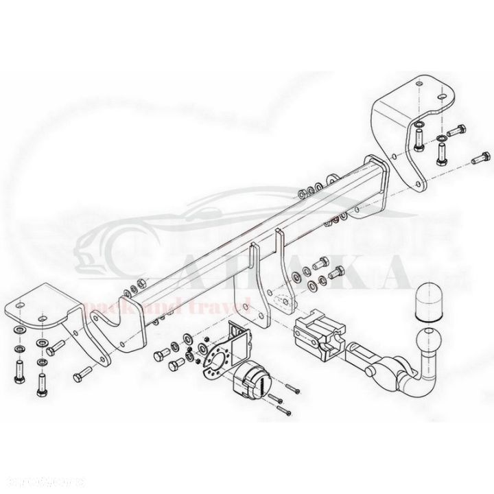 Hak Holowniczy Wypinany Automat Do Toyota Auris Hybrid Kombi 2013-2018 - 4